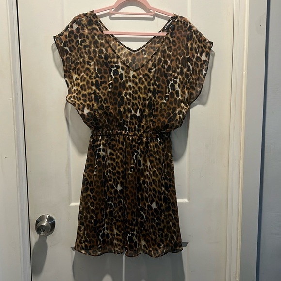 Express Lined Dress, great pattern. Size S. Sheer overlays lining. - Picture 1 of 1